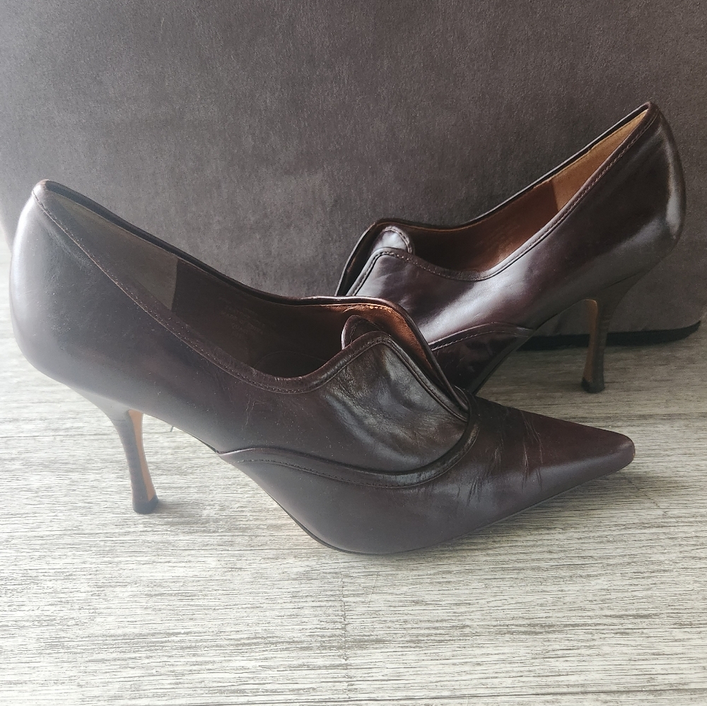 Max Studio Brown Leather Heels